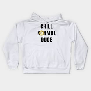 Funny Chill Normal Dude DogeFather Doge Coin Kids Hoodie